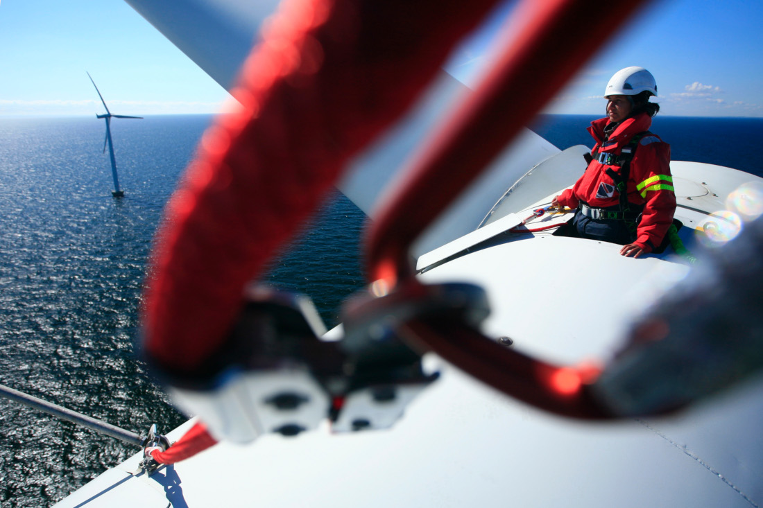 Arbeiten im Offshore-Windpark