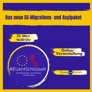 Flyer mit Titel, Datum und Uhrzeit der Veranstaltung