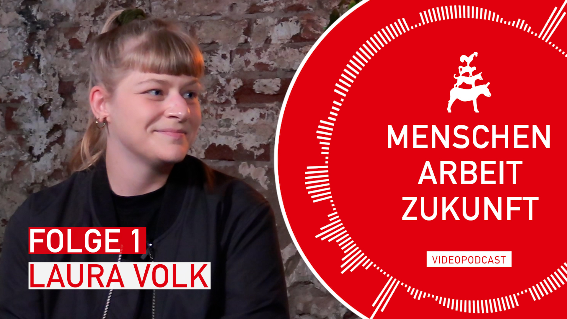 Screenshot aus der ersten Folge des Video-Podcasts Menschen, Arbeit, Zukunft.