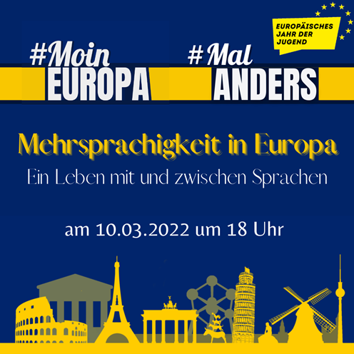 Ein Flyer zur Veranstaltung Mehrsprachigkeit.