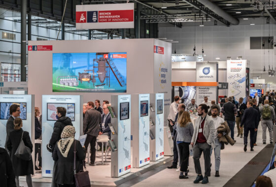 Ein Bild eines Standes auf der Hydrogen Technology Expo in Bremen.