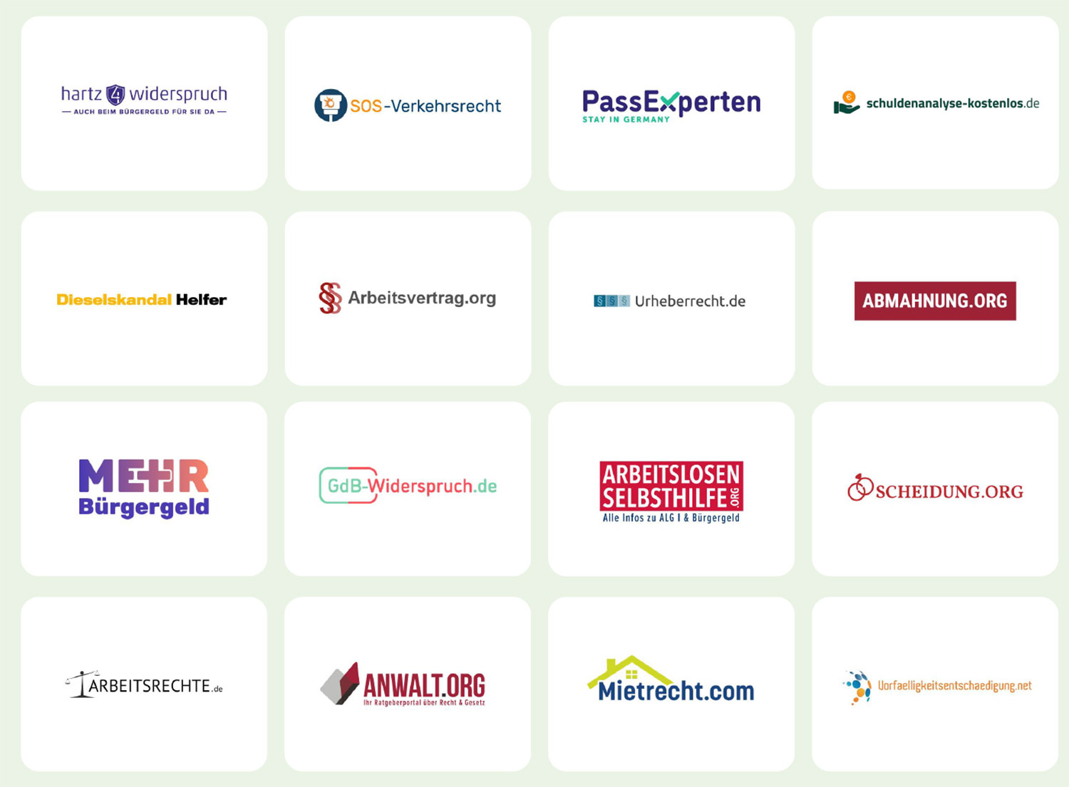 Eine Sammlung vieler Logos von Unternehmen und Marken